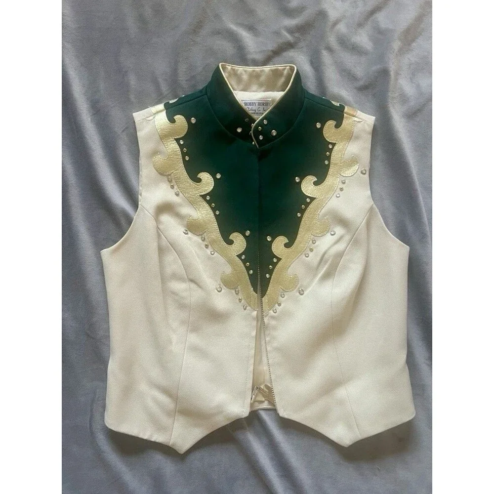 Vintage Hobby Horse Vest Womens S Western Show Rodeo Costume USA - Picture 8 of 8